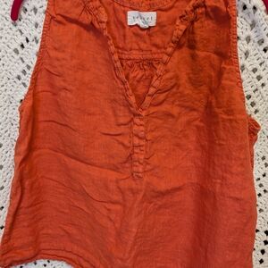Velvet Women's Orange Sleeveless Top